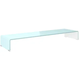 TV-Aufsatz/Monitorerhöhung Glas Grün 110x30x13 cm - Grün