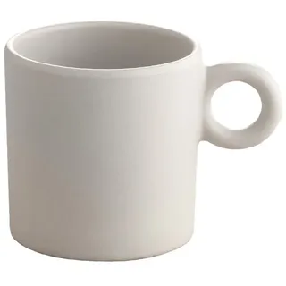 Alessi, Dressed en Plein air MW72/76 LG, Mokka-Obertasse aus Melamin mit Reliefdekor, Light Grey.