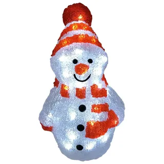 Acryl Schneemann 40 LEDs kaltweiß Außenbeleuchtung
