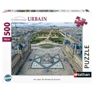 Nathan – Puzzle für Erwachsene – Puzzle 500 Teile – Im Herzen des Louvre-Museums – Erwachsene und Kinder ab 12 Jahren – Premium-Puzzle – Urban Collection – 12001692