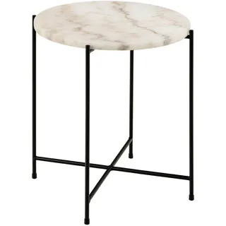 Actona GROUP »Avila« Ecktisch, rund, Tischplatte aus Marmorstein, T: 52 cm