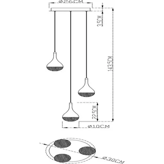 Brilliant Frizzante 4-flg. 60 cm chrom
