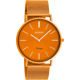 Oozoo Vintage Herren Uhr - Armbanduhr Herren mit 20mm Mesh Armband - Analoge Herren Armbanduhr in rund - auch als Damen Uhr passend
