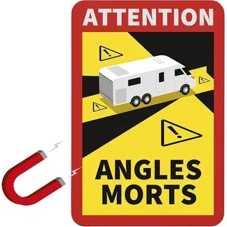 Magnetaufkleber "Attention Angles Morts!" Wohnmobil
