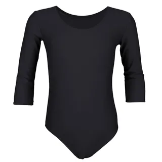 Aquarti Mädchen Ballett Trikot 3/4 Arm", Gymnastik Ballettanzug, Farbe: schwarz, Größe: 134,