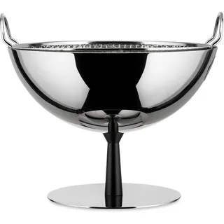 Alessi Obstschale/Sieb aus Edelstahl Fuß aus Aluminium, anthrazit