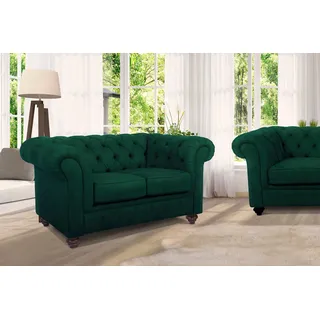 Home Affaire Chesterfield-Sofa "Duc 147x74x89 cm Samtoptik grün