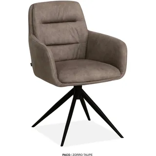 omg design Esszimmerstuhl Paco taupe schwarz 2er Set