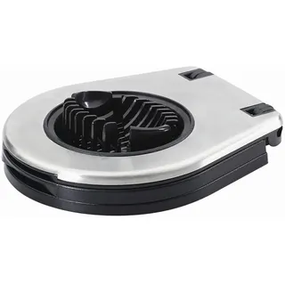 Gefu Eischneider , Schwarz, Edelstahlfarben , Metall, Kunststoff , 11.0x3.3x13.0 cm , für schnelles und sicheres Schneiden , Küchenzubehör, Küchenhelfer, Küchenutensilien