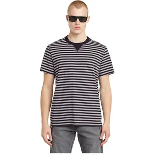 G-star Nifous Stripe Kurzarm-t-shirt - Dark Black / Grey Alloy Stripe - XL