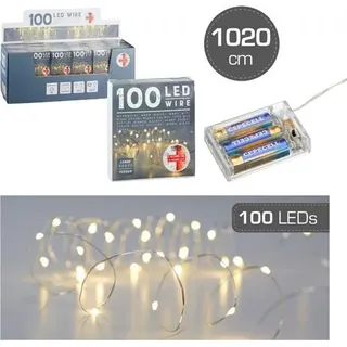 Cepewa LED Lichterkette 100 LED 10 m warmweiß