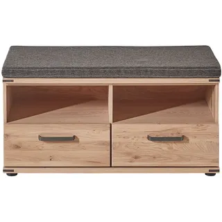 Wohn-Concept Boste Garderobenbank inkl. Sitzkissen Wildeiche massiv braun