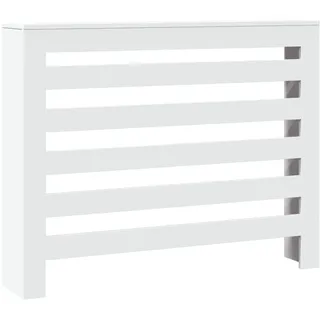 vidaXL Heizkörperverkleidung Weiß 104x20x82 cm Holzwerkstoff
