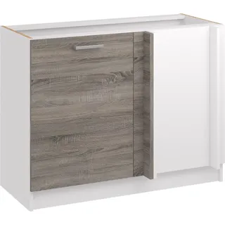 Roe Furniture | Küchenunterschrank 85 cm - DunkelSonoma - Dunkelbraun - Kücheneckschrank - Ohne Arbeitsplatte - Unterschränke Küche - DPP - Dunkelbraun