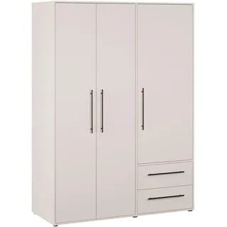 Forte Kleiderschrank Mokkaris 144,4 x 200,1 x 58,8 cm Beige/Sand