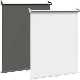 Verdunkelungsrollo Thermo ohne Bohren mit Klemme | Weiß | 80x150 cm