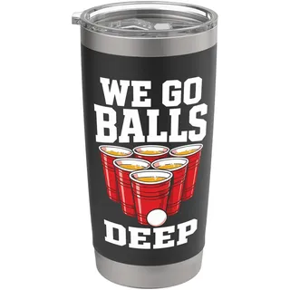 Beer Pong Lustiges Party-Trink-Design Doppelwandiger Edelstahl-Thermobecher