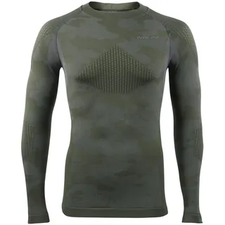 Nalini Herren Combat Thermounterhemd, Grün Camouflage, L-XL EU