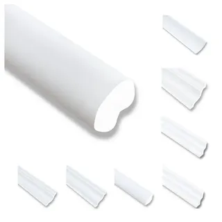 MDEKOR 30 Meter Deckenleisten Styropor XPS Stuckleisten Abschlussleiste Decke Weiss 20X20 mm Zierprofile Styroporleisten Deckenleisten Zierleisten Sparpaket ND20