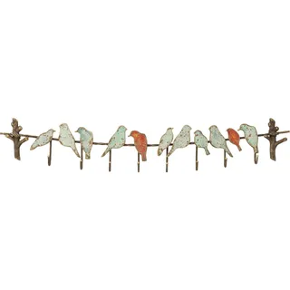 Kare Wandgarderobe Bird Party 19 x 102 x 6 cm Mehrfarbig