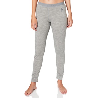 Odlo Damen Funktionsunterwäsche Lange Hose 100% MERINO 200 grey melange - grey melange, XL