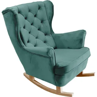 DomoHome Relaxsessel Armlehnensessel Armlehnen Fernsehsessel Loungesessel Polstersessel Couchsessel Armsessel Chair Wohnzimmersessel Ohrensessel | 102x81x95cm | Green_29854 - Grün