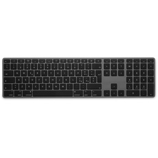 LMP Italienische kabellose QWERTY-Tastatur - WKB-1243, Bluetooth, Multi-Host-Funktion, Aluminium, Grau
