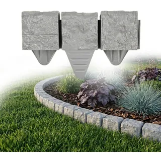 GARDENIX Rasenkante 180 x 10 x 10 cm  grau