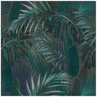 A.S. Création A.S. Creation Fototapete Dschungel 1,59 m x 2,8 m Petrol FSC®