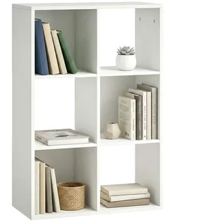 Homcom Bücherregal 29,5 x 91,5 x 61,5 cm Weiß