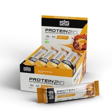 Science In Sport Protein20 Riegel, veganer Proteinriegel mit 20g Protein pro 55g Riegel, niedriger Zuckergehalt, schokoladenüberzogener Protein-Snack, 12er Packung gesalzenes Karamell
