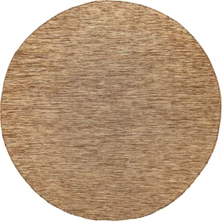 Bruno Banani Teppich »Venezia« rund 4 mm Höhe Flachgewebe, Sisal-Optik, meliert, UV-beständig, Outdoor geeignet, braun