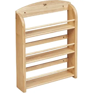 Tala Gewürzregal mit 18 Gläsern aus Hevea-Holz, organisierte Kräuter- und Gewürzaufbewahrung, 3-stöckiges Holzdesign mit vorderen Schutzschienen für einfache und sichere Lagerung, vorgebohrte