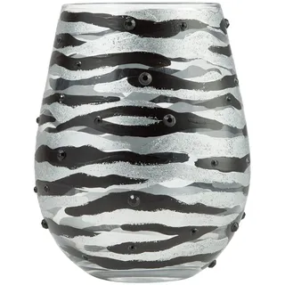 Enesco Designs by Lolita Sophisticated Safari Weinglas, handbemalt, ohne Stiel, 590 ml, mehrfarbig