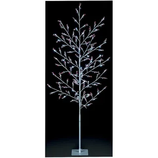 1.5m 72 Weiß LED Rote Beere Und Perlen Weihnachtsbaum - PREMIER