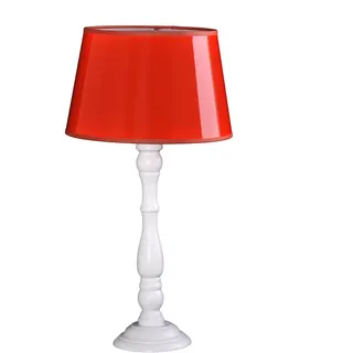 Tischleuchte Shabby chic Boston Weiß 8005329 Lampenschirm Lack pvc Orange