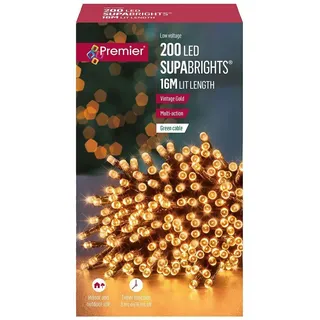 200 LED Vintage Gold Weihnachten Fairy Lichter & Timer 23.9m Innen/Außen Deko