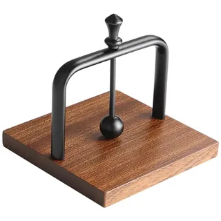 Serviettenhalter Holz, Flacher Serviettenständer, Tisch Serviettenspender mit gewichteter Arm und Griff für Zuhause, Küche, Restaurant, Café, Bar