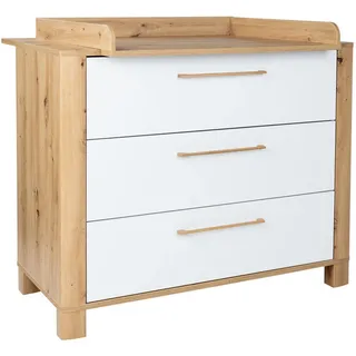 Arthur Berndt Wickelkommode »Wickelkommode »Marlon« mit abnehmbarem Wickelaufsatz« bis 15 kg 115 cm, weiß