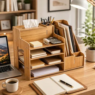 ASelected Schreibtisch Organizer Holz 39 x 29 x 28 CM