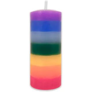 LAMARE Esoterische Chakra-Kerze – Esoterische Kerze in 7 Farben für Meditation, Energieheilung, Reiki, Yoga, harmonisiert und aktiviert die Chakren, stabilisiert Körper, Geist und Leben.