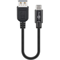Bild USB 3.0 Adapterkabel, USB-C 3.0 [Stecker] auf USB-A 3.0 [Buchse], 0.2m (67894)