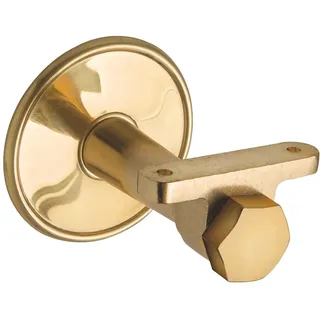 Stiegengriffstütze m. Winkel, Ros. ø 70 mm, Wandab. 65 mm, Messing patiniert ; 1 Stück