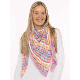 Zwillingsherz "Hippie", buntes Muster, Strick, wärmend, pink orange),