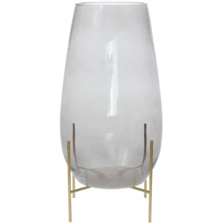 Bodenvase KAYOOM "Glasvase Saigon 325", grau, B:25cm H:47cm T:25cm Ø:0cm, Glas, Vasen, Bodenvase