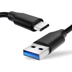 CELLONIC® USB Kabel 1,0m kompatibel mit Google Pixel 7, 7 Pro, 6, 6 Pro, 6A, 5, 4, 3, 2 Smartphone, Handy Ladekabel USB C Type C auf USB A 2.0 Datenkabel 3A schwarz PVC