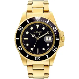 s.Oliver Herren Uhr Armbanduhr Edelstahl Gold