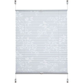 Plissee LIEDECO "Ausbrenner Blatt" Gr. 6, weiß (weiß, weiß), B:55cm H:130cm, Obermaterial: 95% Polyester, 5% sonstige Fasern, Plissees, Plissee, Topseller