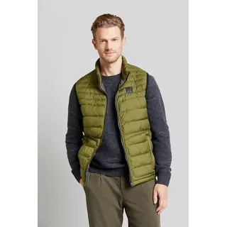 Steppweste BUGATTI, Herren, Gr. 56, grün (oliv), 100% Polyester, unifarben, regular fit, ohne Ausschnitt, Westen Steppweste, aus leichter Nylonware