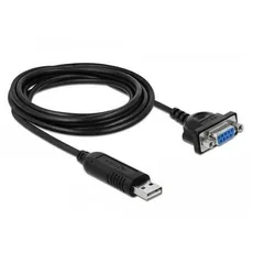 Bild von 66281 Serien-Kabel Schwarz 1.8 (M) RS-232 USB Typ-A